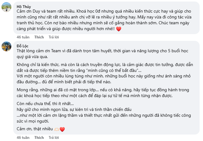 Comment học viên 3